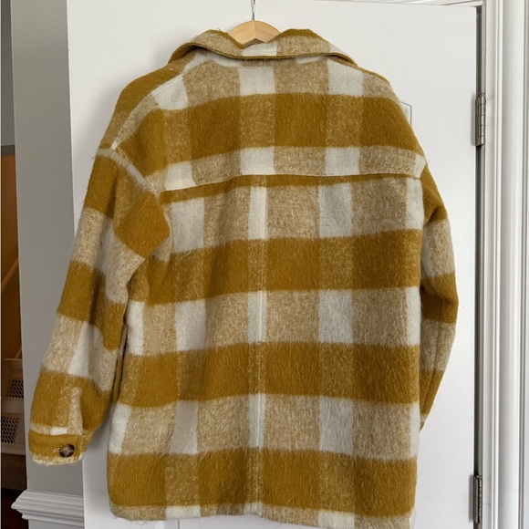 Yellow and Cream Plaid Jacket looking for a home!  Perfect for fall weather! - Picture 3 of 3